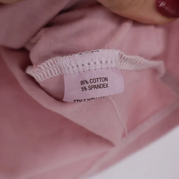 gemma & olivia T-Shirt Womens Medium Pink Cuffed Short Sleeve Cotton Fair - Image 3