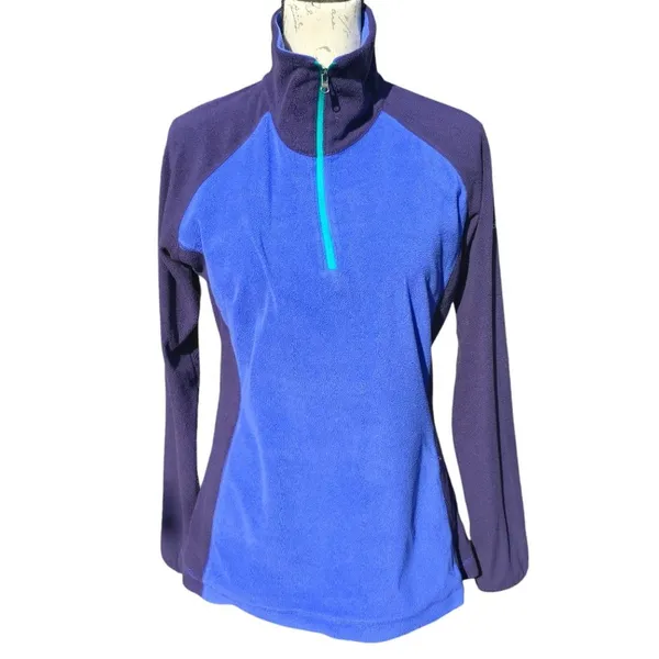 Columbia -827 Glacial Fleece III 1/2 Zip Top Light Grape‎ Blue Purple - Womens M - Image 2