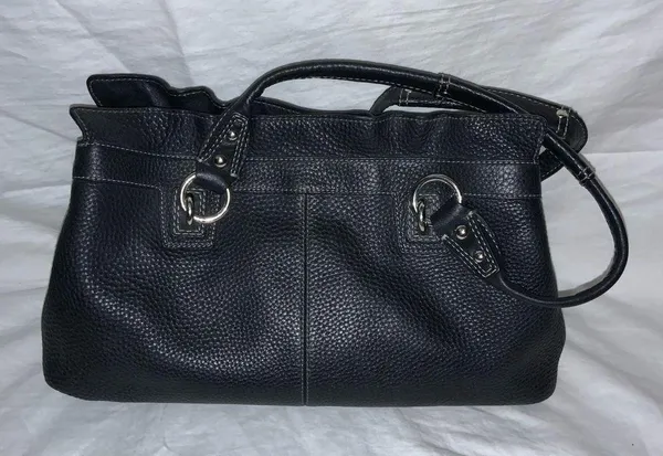 Coach Penelope M0949 F14686 Black Pebble Leather Vintage Satchel Purse - Image 3