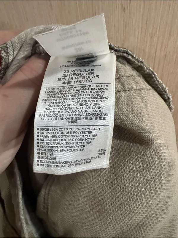 Women’s Gap Sexy Boyfriend Tan Corduroy Jeans Size 28 - Image 5