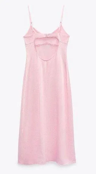 Zara Pink Midi Dress - Image 4