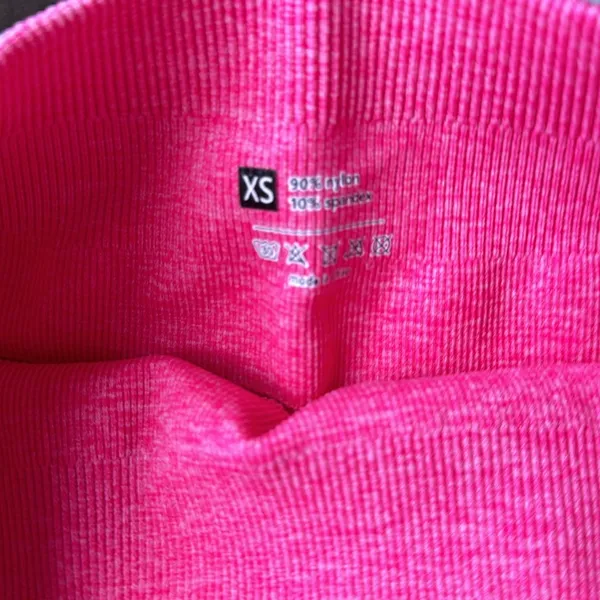NWT XS pink zebra‎ print workout spandex shorts - Image 4