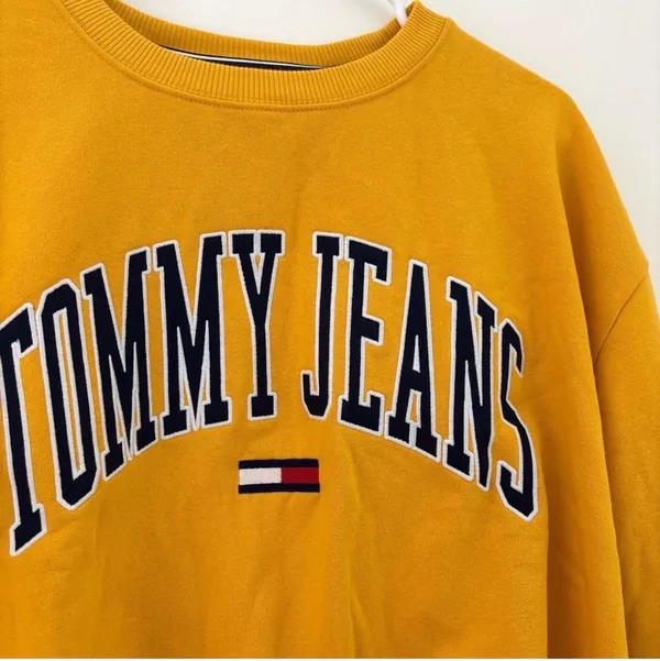 Yellow/Gold Tommy Hilfiger Collegiate Crewneck - Image 2