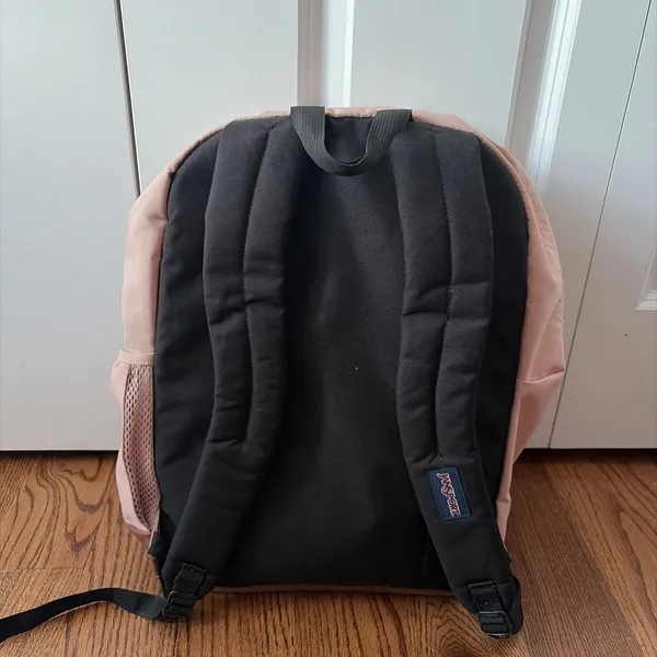 JanSport Cool Student Pink Laptop Backpack Padded 17in School Bag Bottle Pouch - Image 5