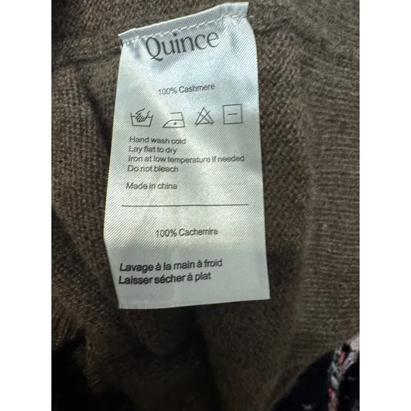Quince 100% Mongolian Cashmere Boatneck Sweater, Brown, Size XS - Image 5