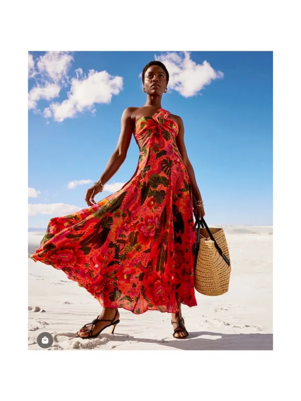 Farm Rio Blooming Gardens Tropical Island Vacation Maxi Dress - Image 6