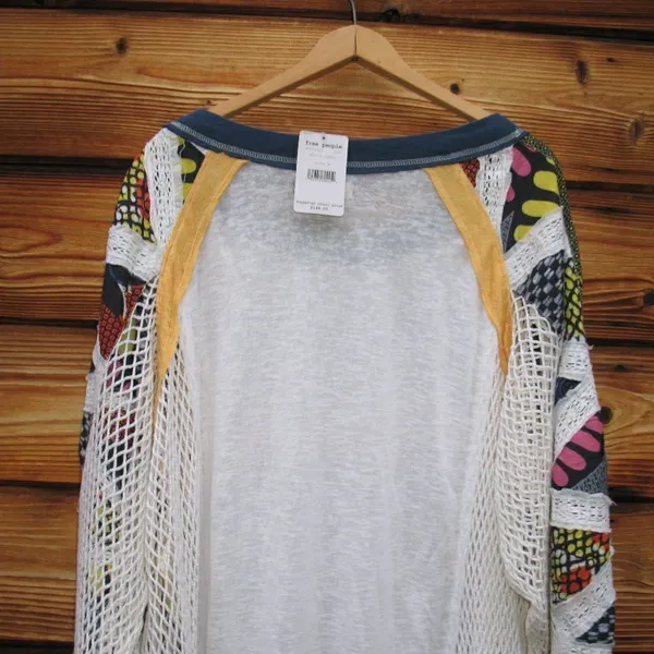 NWT Free People We the Free Serengeti Mixed Media Top - Image 10