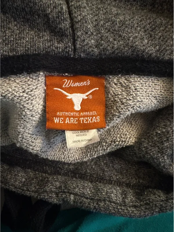 Women's We Are Texas Gray Hoodie with Orange Longhorn Logo - Image 3