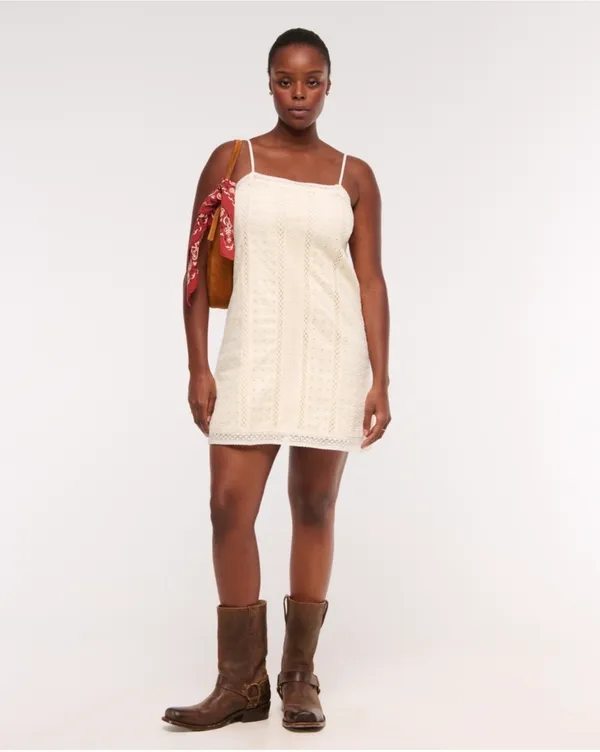 Abercrombie Lace Shift Embroidered Dress - Image 5