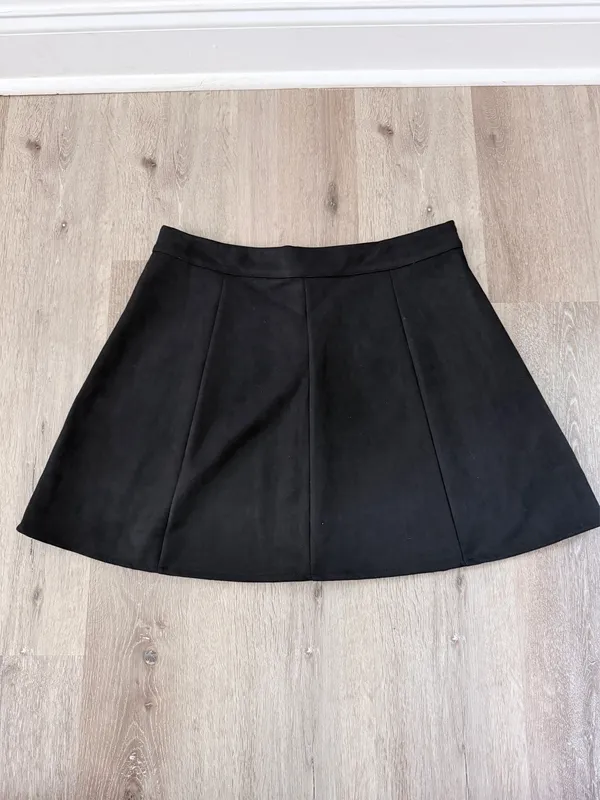 Faux suede skirt Black Size L - Image 3