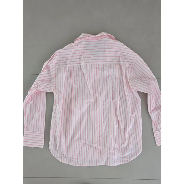 Copied - Zara Pink & White Striped Classic Button-Down Shirt Size XXL - Image 4