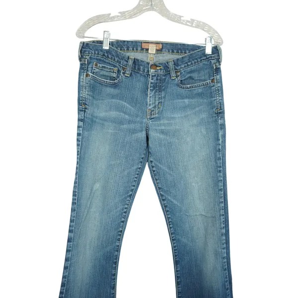 Vintage Y2K Abercrombie & Fitch Women's 8L Bootcut Stretch Jeans Distressed Hem - Image 2