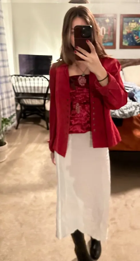 Red Leather Jacket - Image 8