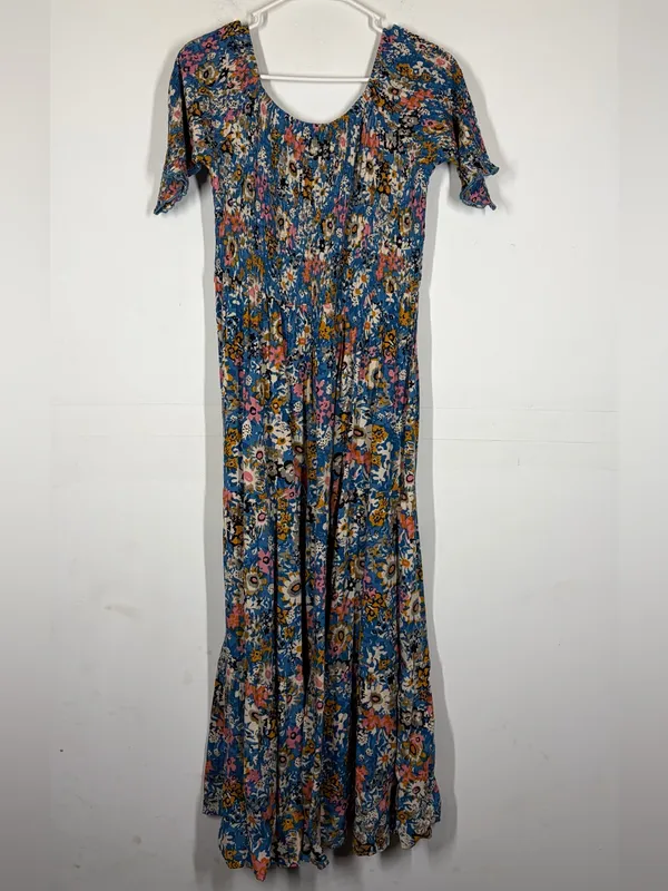 Natural Life Smocked Floral Maxi Dress Size L/XL - Image 2