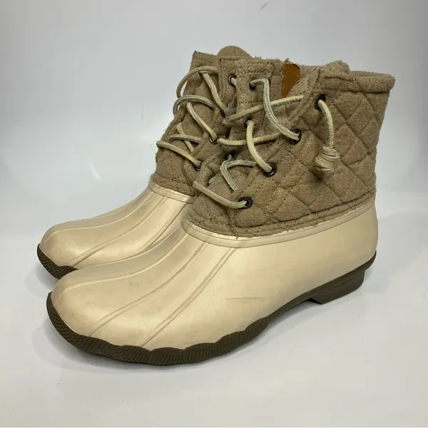 Sperry Syren gulf wool quilted tan size‎ 8 - Image 3