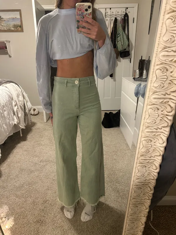 ZARA ZW High-Waisted Marine Straight Jeans - Image 5