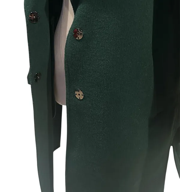Belle & Bloom Ex-Boyfriend Wool Blend Oversized Jacket Dark Green - Image 5