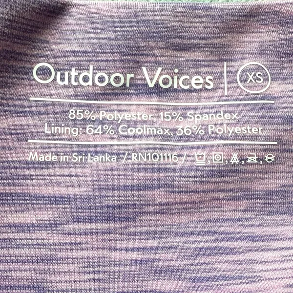 Outdoor Voices Flow Bike Shorts Women’s XS Heathered Dreamy Pastel Athletic Yoga - Image 2
