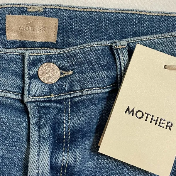 NWT MOTHER Denim Mid Rise Dazzler Ankle Fray Jeans Riding Cliffside Size 29 - Image 12