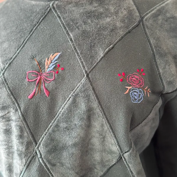 Alfred Dunner Petite Sweater Embroidered - Image 2