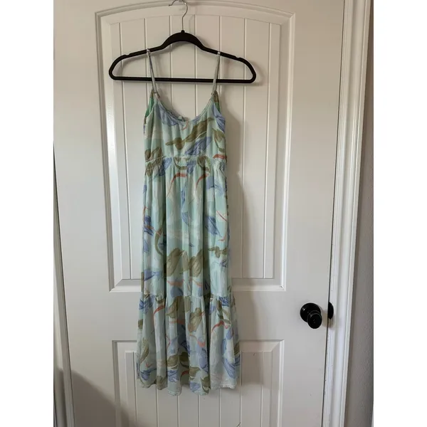 Abercrombie & Fitch Floral Midi‎ Dress Button Front Casual Summer XXS Petite - Image 4