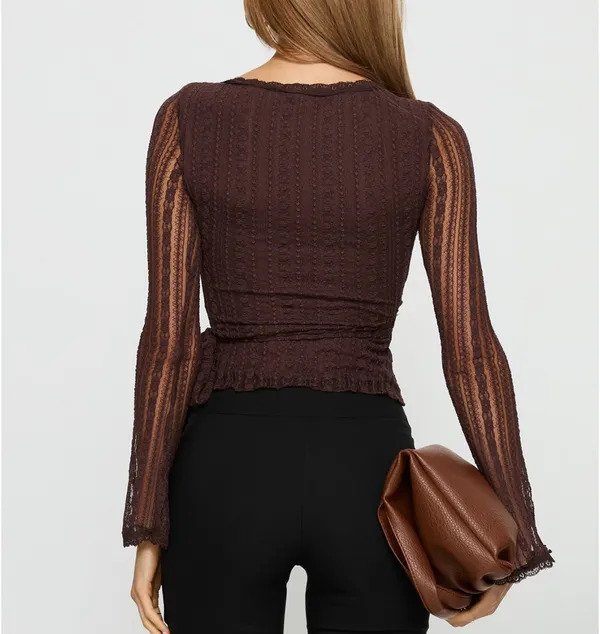 Princess Polly Wrap Top Long Sleeve - Image 2