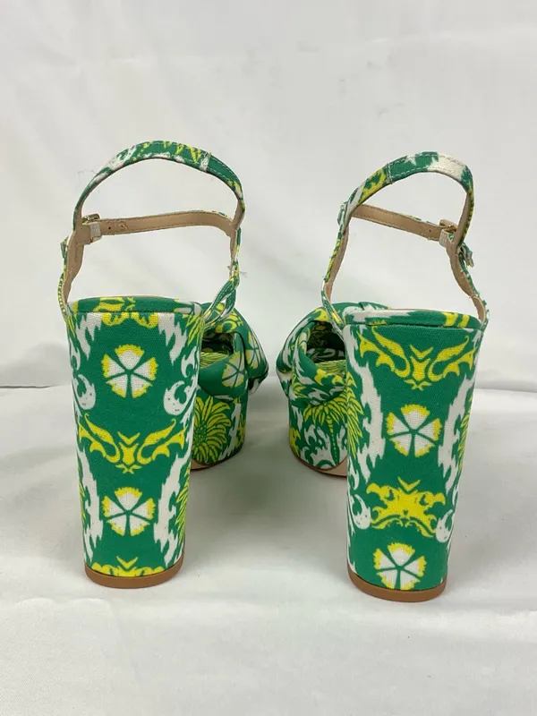 Antonio Melani Mya Royal Palm Sandals Braided Platform Sz 8.5 New Tropical Print - Image 4