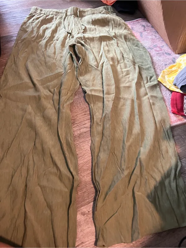 Abercrombie large green wide leg pants - Image 8