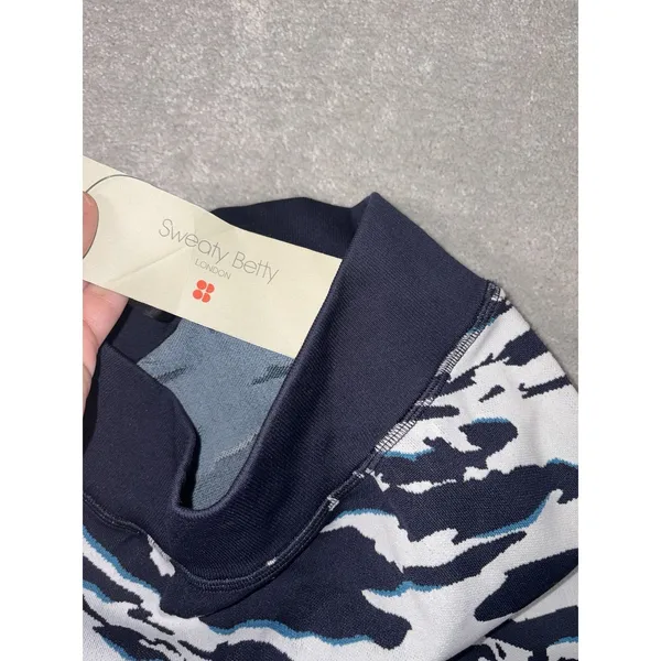 sweaty betty peaks ski base‎ layer leggings blue peaks jacquard Size 6/s NWT - Image 4