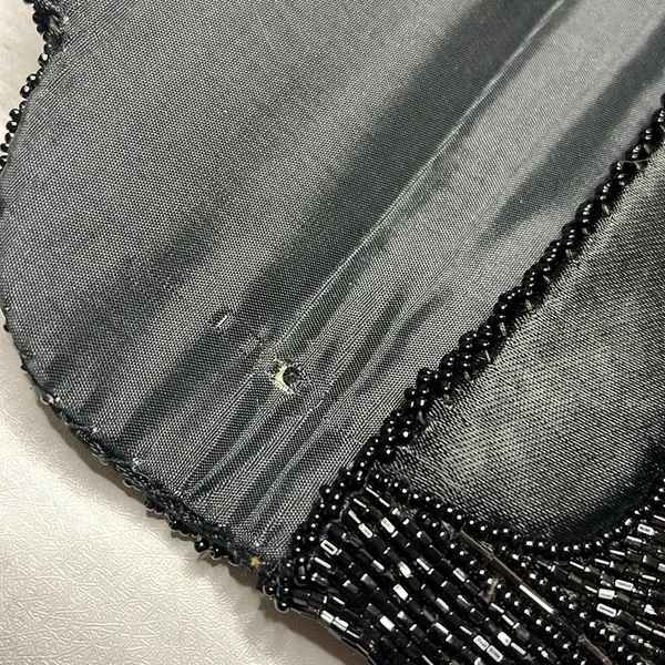 Vintage De Lill 1950’s Black Beaded Sequined Clutch Bag Purse - Image 6