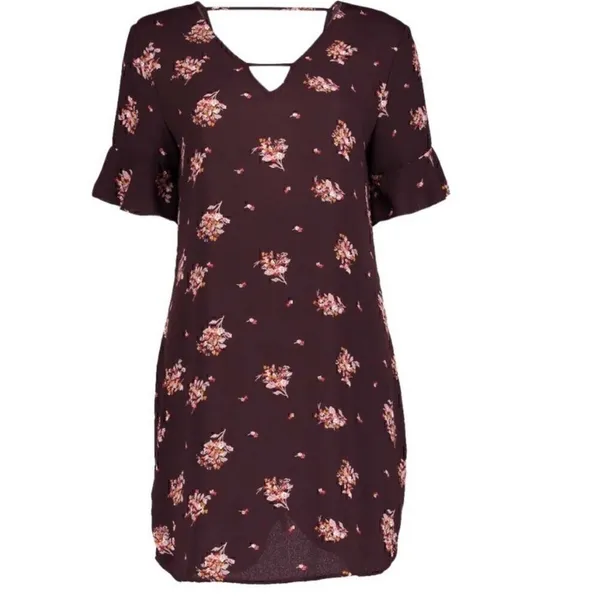 Maurice’s Burgundy Floral Shift Dress - Image 2