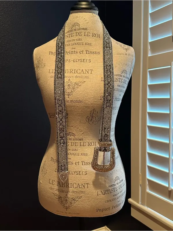 Stanley Silver Crystal-Embellished Western Belt - Image 6