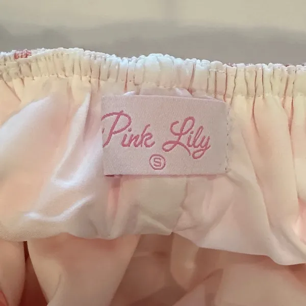 Pink Lily Peach Gingham Mini Dress - Image 4