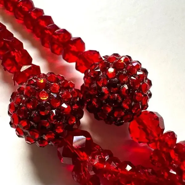 Charter Club red beaded multi strand strikezone necklace - Image 11