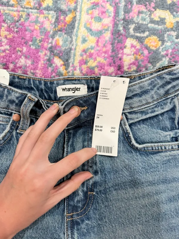 Wrangler Light Blue Casual Denim Cutoff Shorts - Image 2