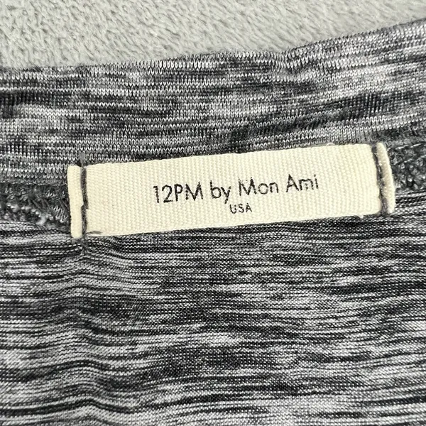 12 pm by Mon‎ Ami Heathered grey short sleeve dress size medium round neck Basic - Image 7