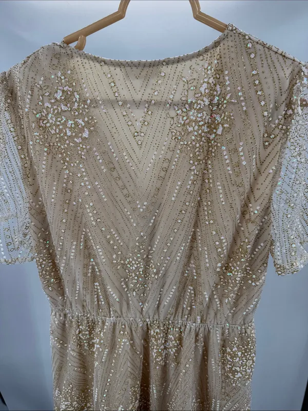 Southern Fried Chics sheer overlay glitter mini dress XL sparkly feminine party - Image 3