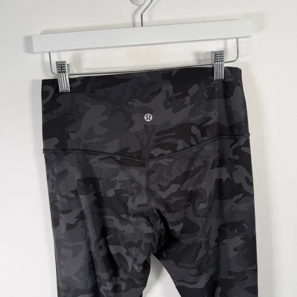 Lululemon Align High Rise Leggings 25" Incognito Camo Grey Gym Active‎ Womens 8 - Image 5
