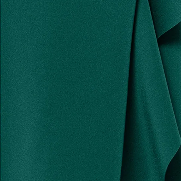 Xscape Off-The-Shoulder Dolly Scuba Ruffled Side-Slit‎ Gown Green 6 - Image 13