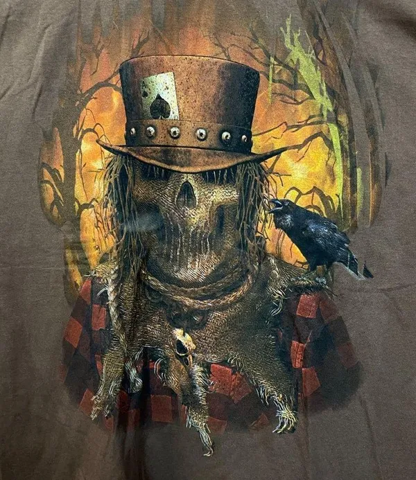 Scarecrow Horror Brown Tshirt size Extra Large  - Image 2