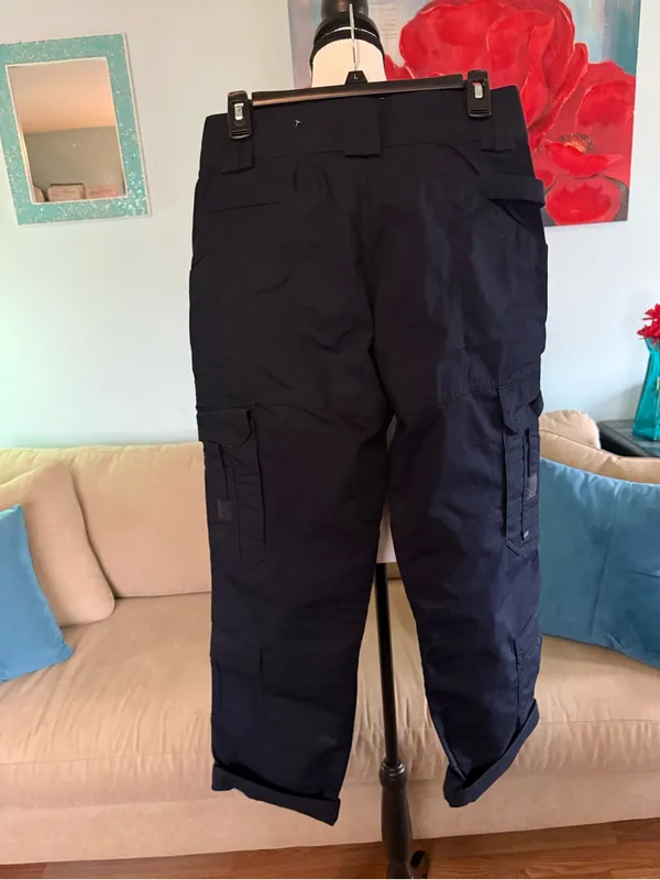 5.11 TACTICAL SERIES Tactical Utility Cargo Pants Navy Womens 8 8T Tall - Image 4