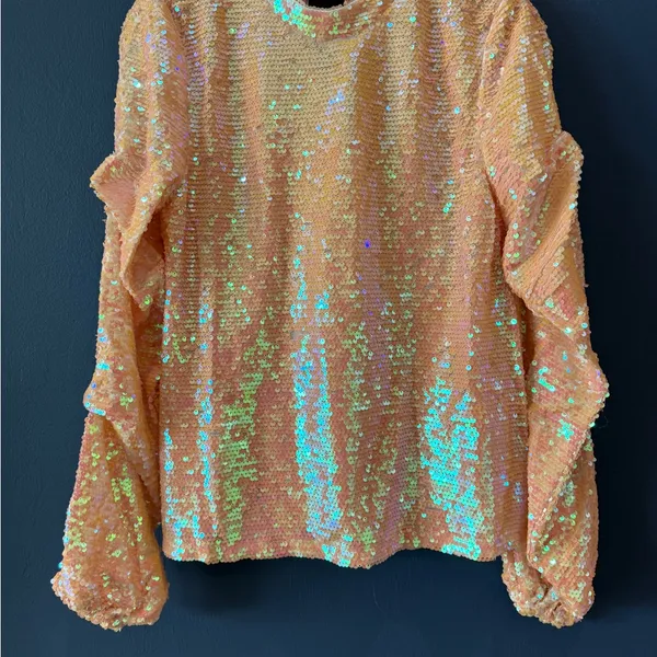 Endless Rose shirt sequined pink and peach new with tags - Image 2