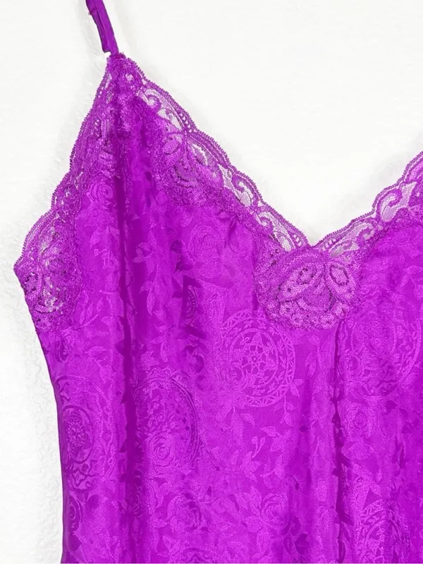 Vintage 90’s Victoria’s Secret gold label nightie négligée purple size M VTG - Image 3