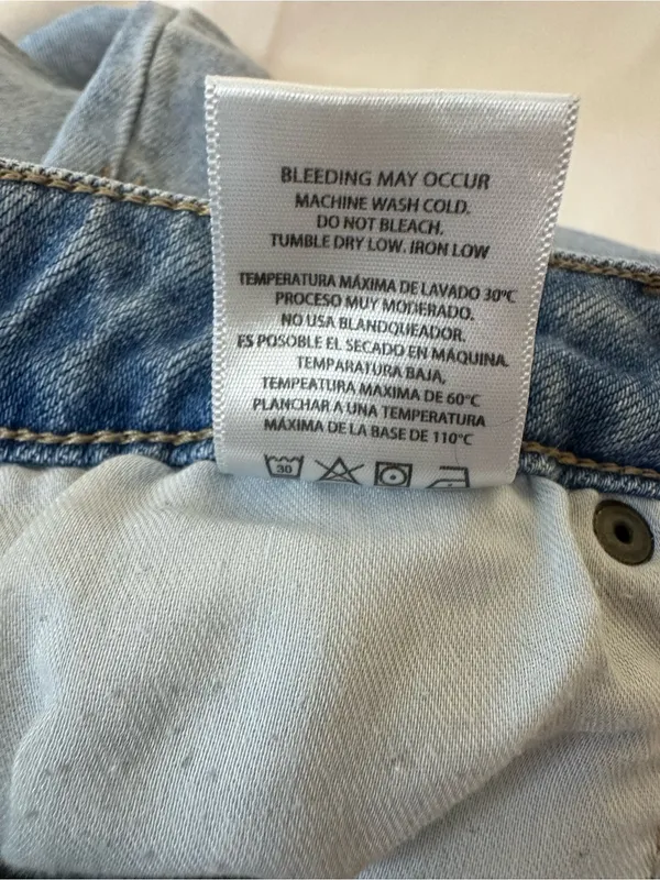 Hidden Light Blue Distressed Flare Jeans with Frayed Hem - Image 5