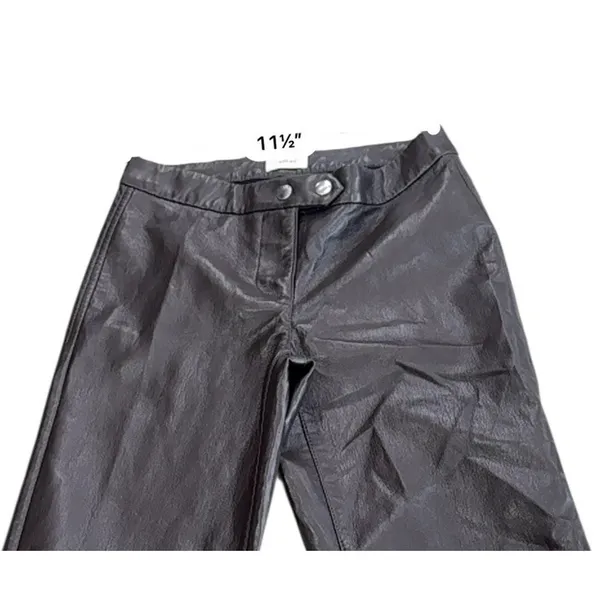Aritzia Wilfred Melina Vegan Leather Pants Women's 0 Brown High Rise Straight - Image 11