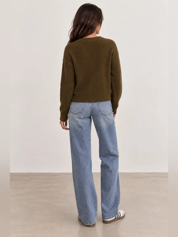 Madewell Patch Pocket Pullover Sweater – Cadmium Green – S - Image 3