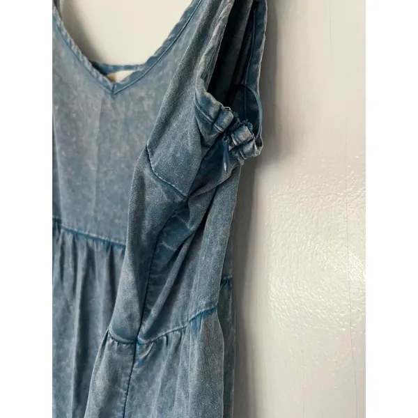 Altar’d State Chambray Tiered Dress - Size L - Image 4