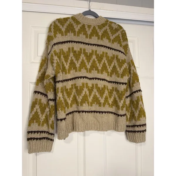 The Great. Pullover Wool Sweater Knit‎ Western Fair Isle Geometric Copenhagen - Image 3
