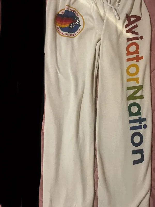 Aviator Nation light-Cream Logo sweats - Image 2