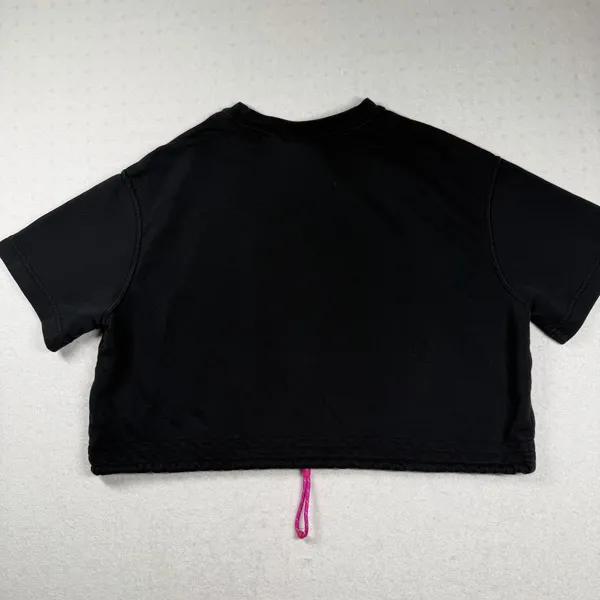 Nike Sportswear Essential Cropped Fleece Crewneck Sweatshirt Black Women’s Large - Image 7